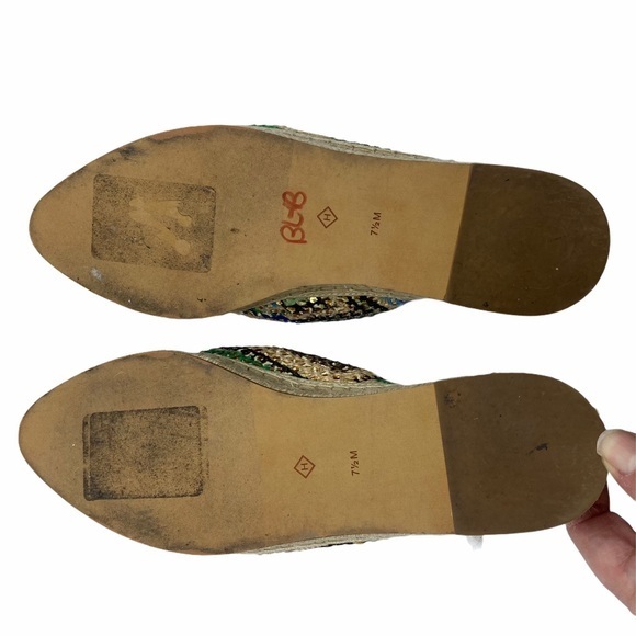Halogen Multicolor Sequins Espadrille Mules 7-1/2M - Picture 11 of 11